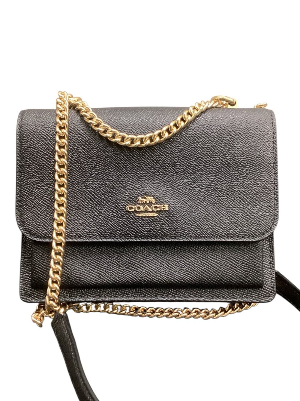 NWT Coach Bag Women’s One Size Mini Klare Pebbled Leather Gold Hardware Black